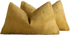 Chenille Grid Cushion Covers - Pack of 2 - Mustard, 30cm x 50cm