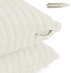 Faux Fur European Pillowcases - Snow - 65x65cm