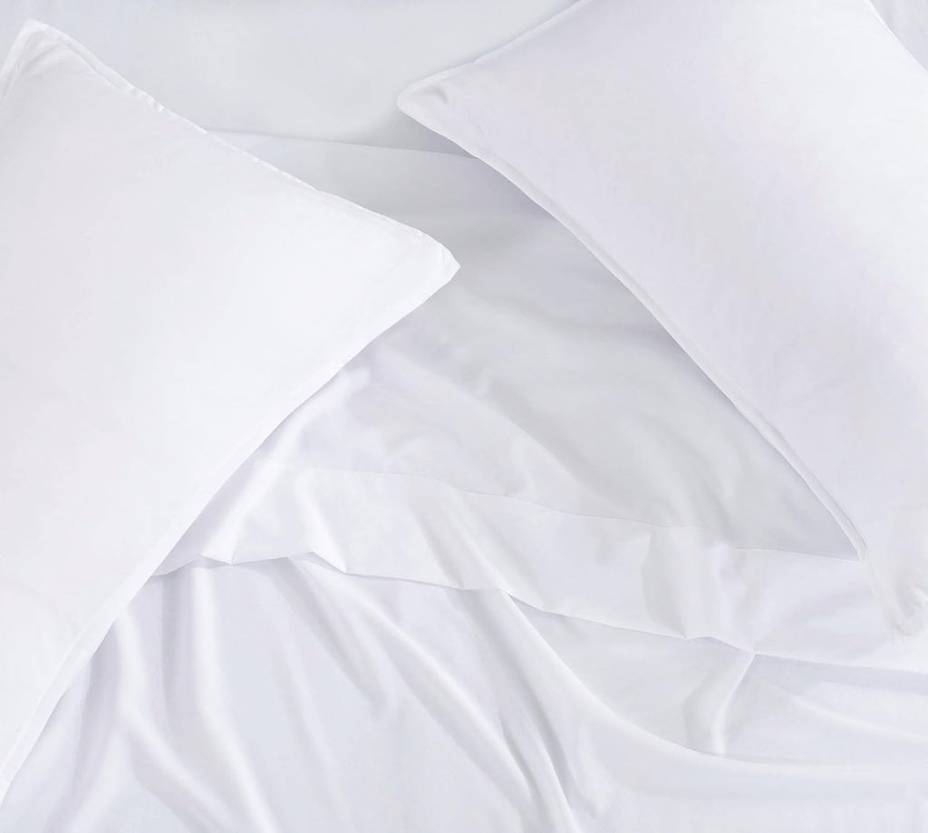 Vintage Washed Microfibre Sheet Set with Pillowcases - White