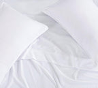 Vintage Washed Microfibre Sheet Set with Pillowcases - White