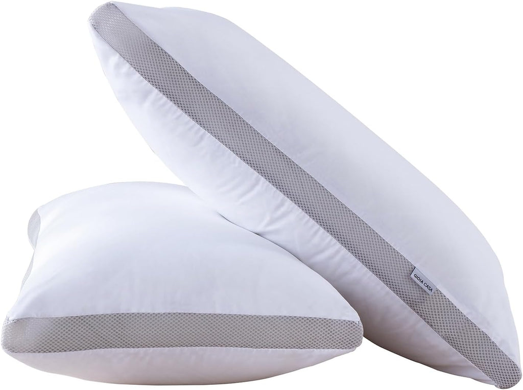 Twin-Pack Bamboo Microfibre Plush Down-Like Cooling Pillows