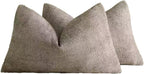 Chenille Grid Cushion Covers - Pack of 2 - Taupe, 30cm x 50cm