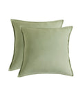 Vintage Washed Microfibre European Pillowcases - Twin-Pack - Eucalypt