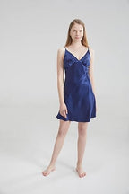 Silk Chemise - Navy Blue