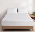 Vintage Washed Cotton Fitted Sheet Combo Set - White