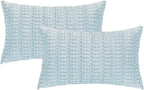 Boho Corduroy Cushion Covers - Twin-Pack - Sky - 30cm x 50cm