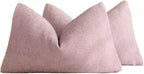 Chenille Grid Cushion Covers - Pack of 2 - Pink, 30cm x 50cm