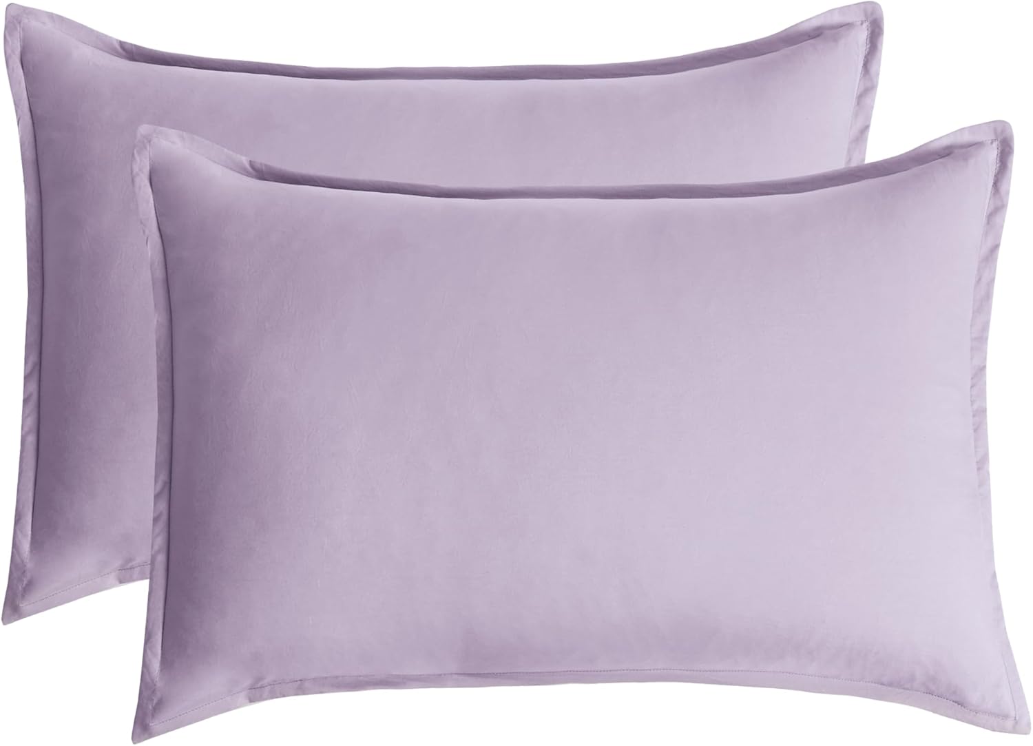 Vintage Washed Microfibre Quilt Cover Set - Lilac