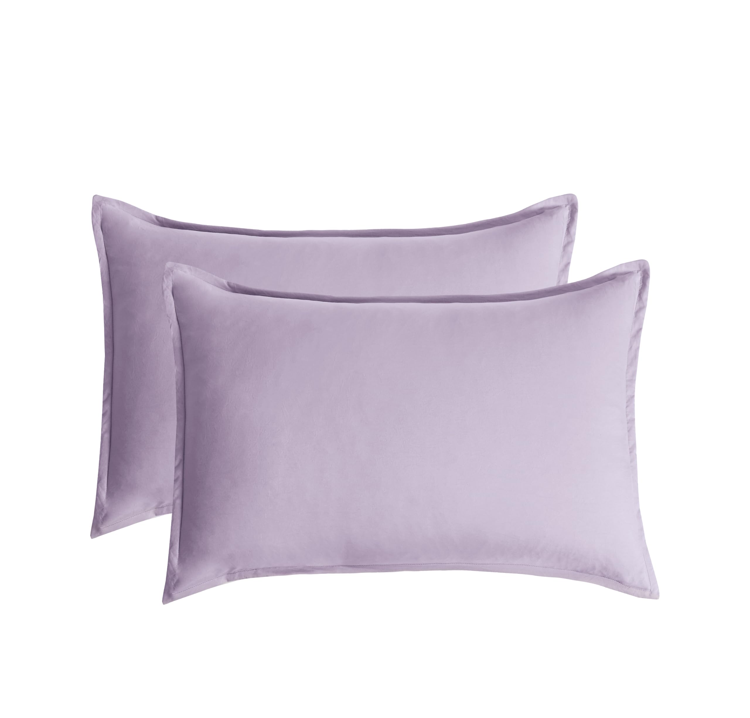 Vintage Washed Microfibre Standard Pillowcases - Twin-Pack - Lilac