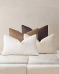Linen-Look Cushion Covers - Pack of 4 - Earthy Neutrals, 30cm x 50cm