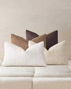Linen-Look Cushion Covers - Pack of 4 - Earthy Neutrals, 30cm x 50cm