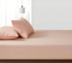 Vintage Washed Cotton Fitted Sheet Combo Set - Pink