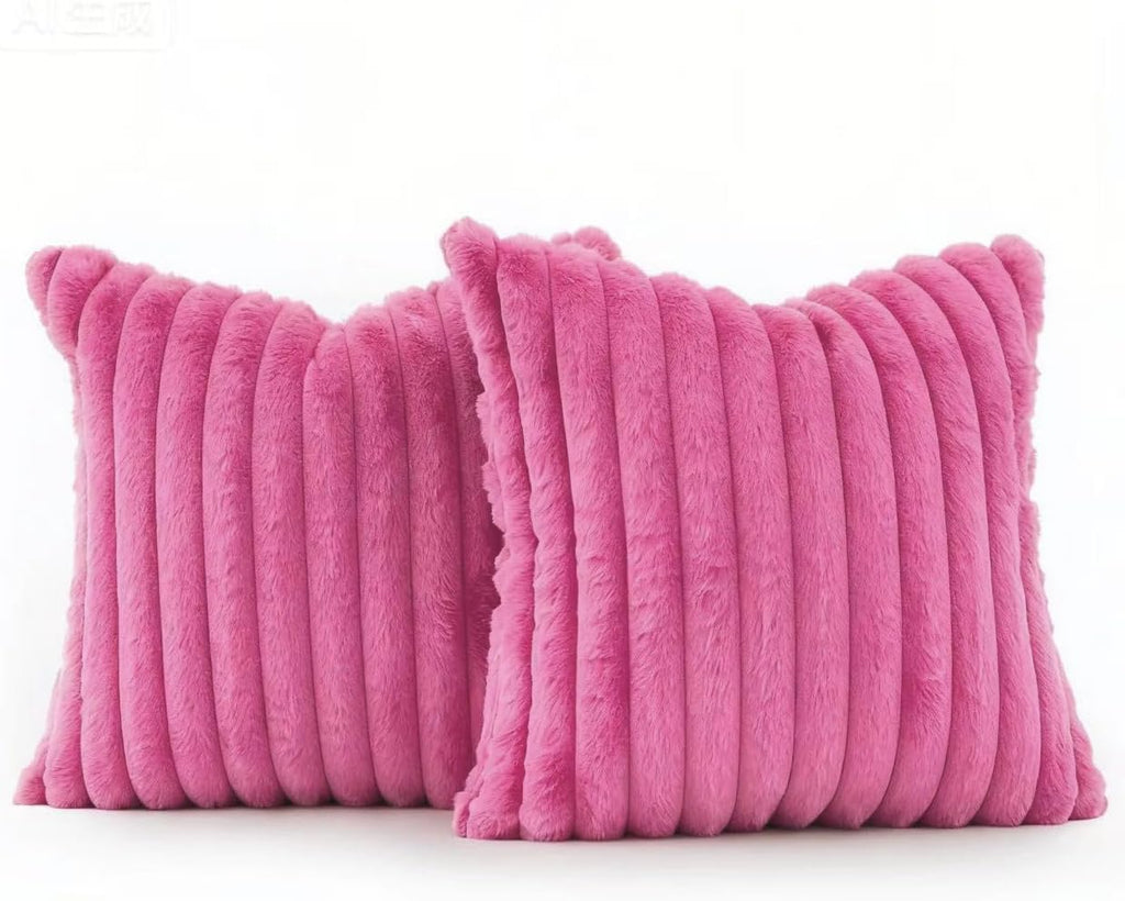 Faux Fur European Pillowcases - Hot - 65x65cm