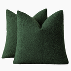 Bouclé Cushion Covers - Twin-Pack - Forest Green - 45cm x 45cm