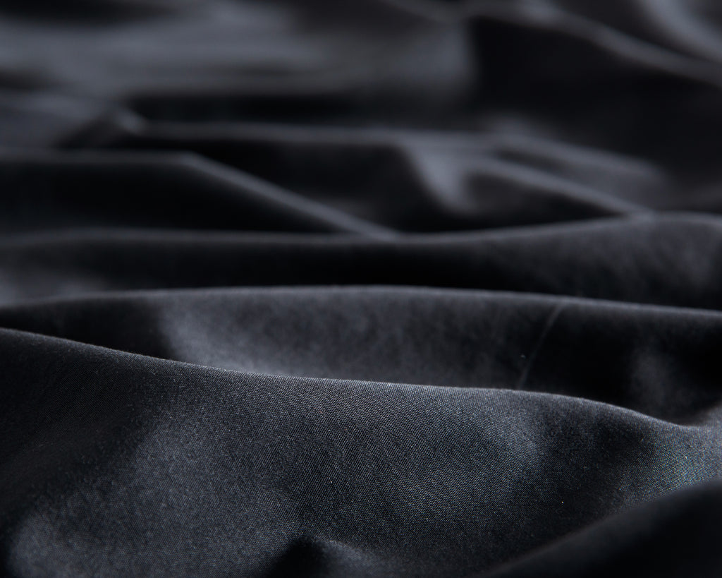 Vintage Washed Microfibre Quilt Cover Set - Black