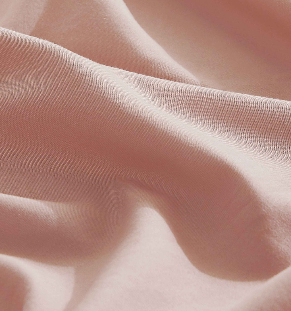 Vintage Washed Microfibre Quilt Cover Set - Pink