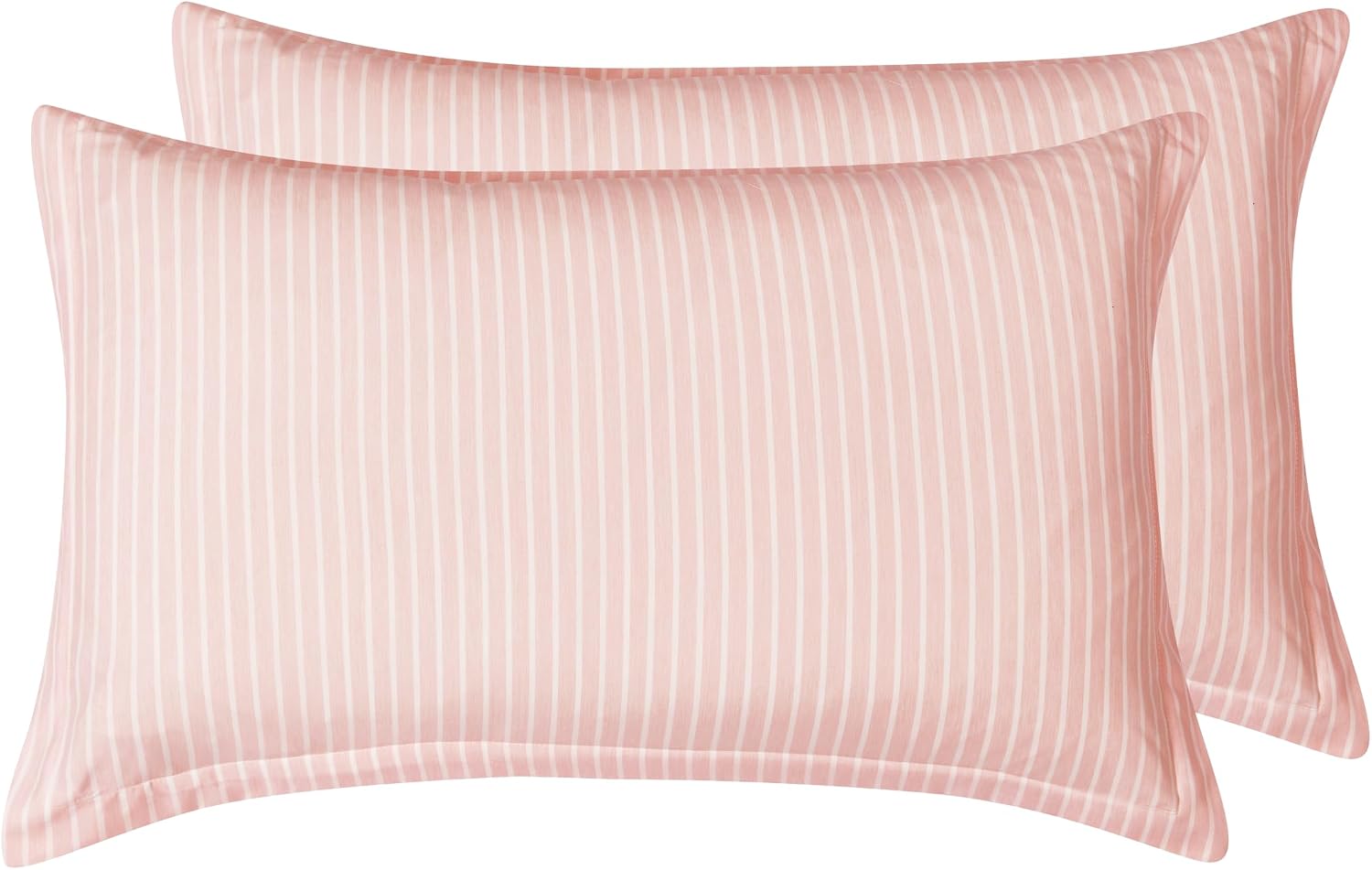Yarn-Dyed Microfibre Stripe Quilt Cover Set - Light Pink