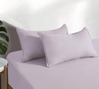 Vintage Washed Microfibre Standard Pillowcases - Twin-Pack - Lilac
