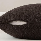 Boucle European Pillowcases - Brown - Twin Pack