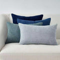 Corduroy Corn Grain Cushion Covers - Pack of 4 Mix of Blue Shades - 30cm x 50cm