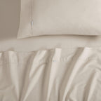 Vintage Washed Cotton Sheet Set with Matching Pillowcases - Natural