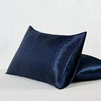Satin Pillowcases - Twin-Pack - Navy Blue