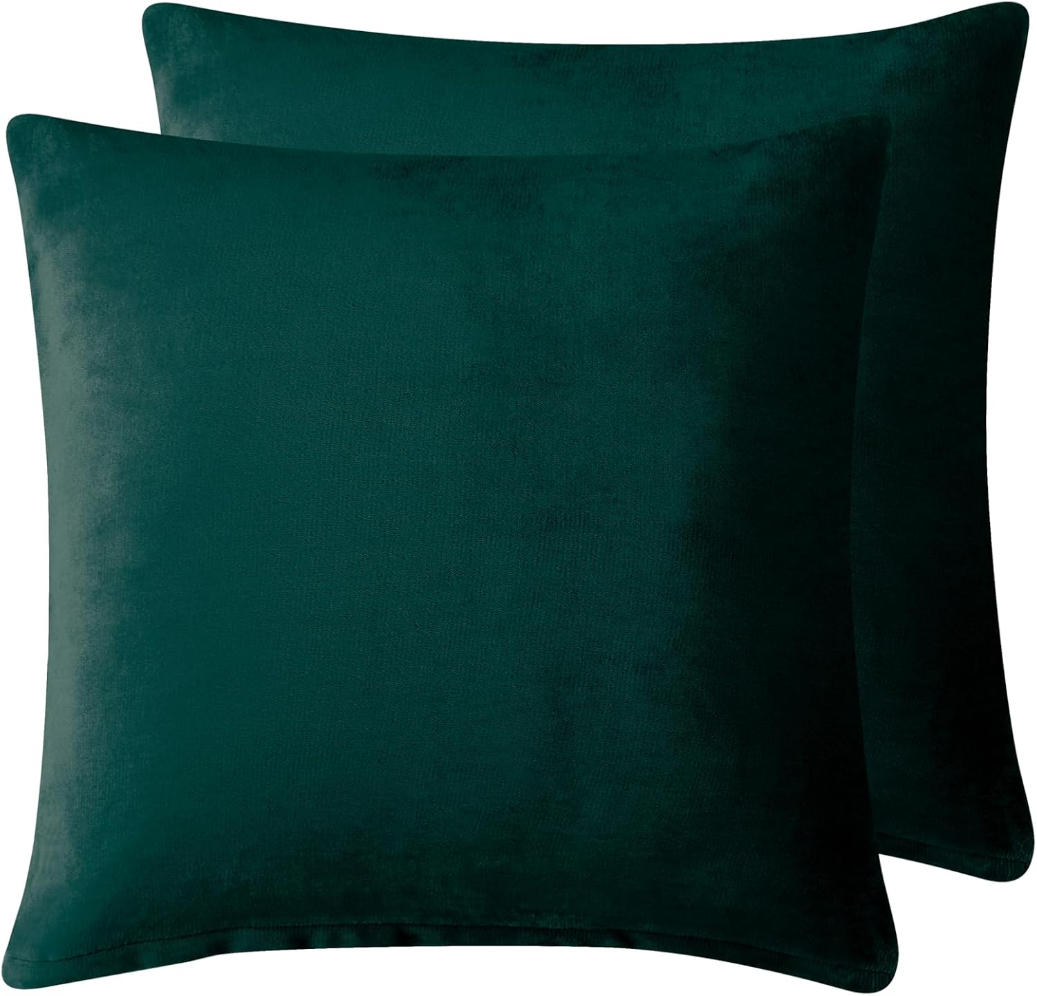 Teddy Sherpa European Pillowcases - Twin-Pack - Emerald Green - 65cm x 65cm