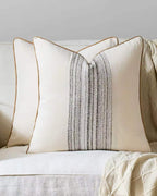 Wabi Stripe Cushion Covers - Twin-Pack - Oatmeal, 45cm x 45cm