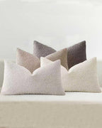 Bouclé Cushion Covers - Pack of 4 - Mixed Natural - 30cm x 50cm