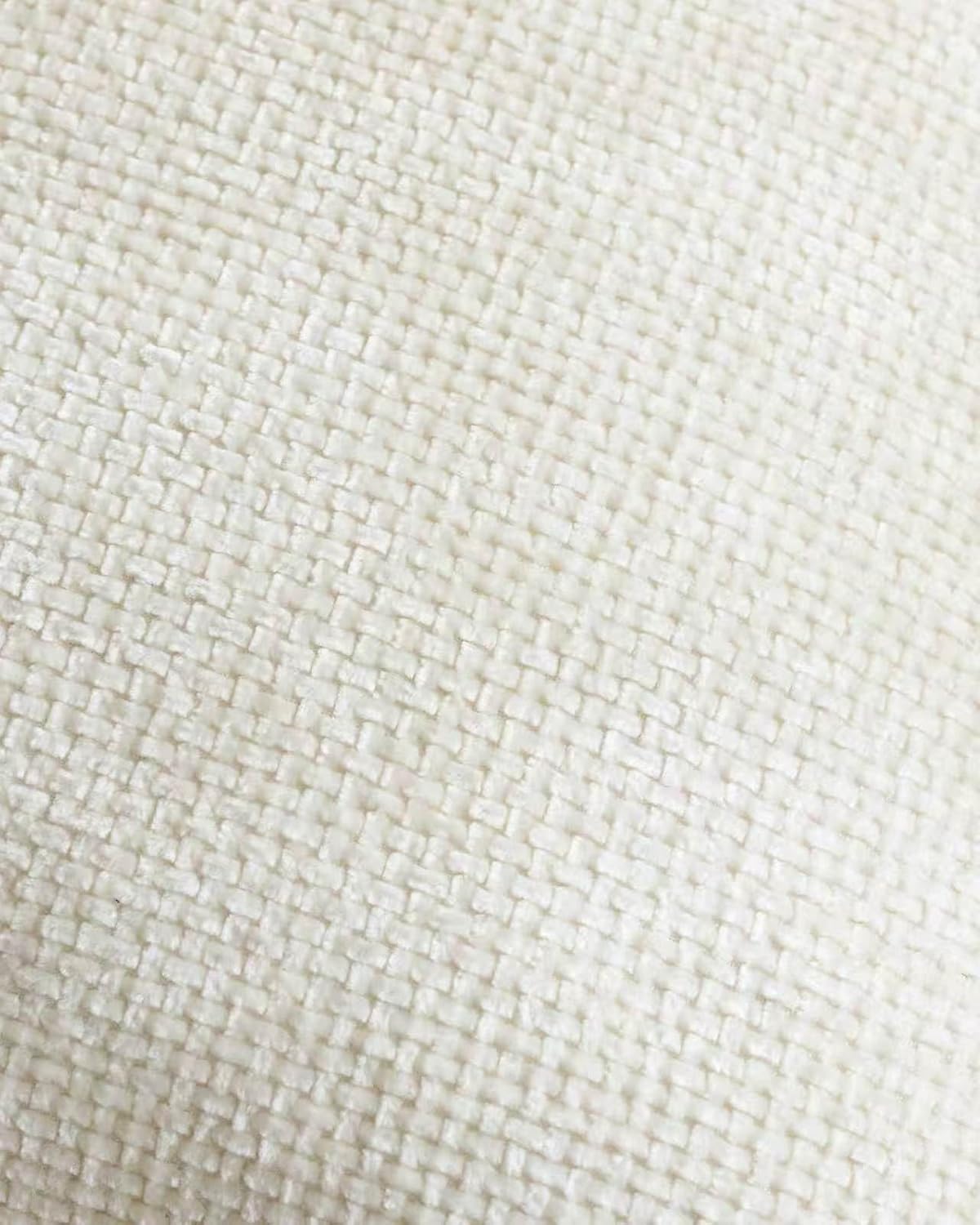 Chenille Grid Cushion Covers - Pack of 2 - Ivory, 45cm x 45cm