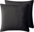 Teddy Sherpa European Pillowcases - Twin-Pack - Charcoal - 65cm x 65cm
