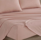 Vintage Washed Microfibre Sheet Set with Pillowcases - Pink