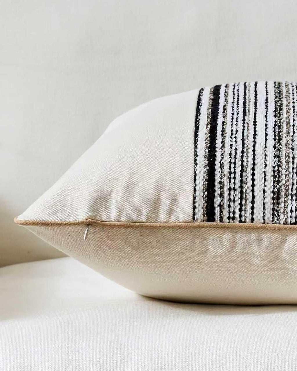 Wabi Stripe Cushion Covers - Twin-Pack - Black, 30cm x 50cm