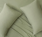 Vintage Washed Microfibre Quilt Cover Set - Eucalypt