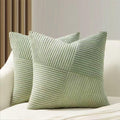 Corduroy Windmill-Inspired Cushion Covers - Twin-Pack - Sage - 45cm x 45cm