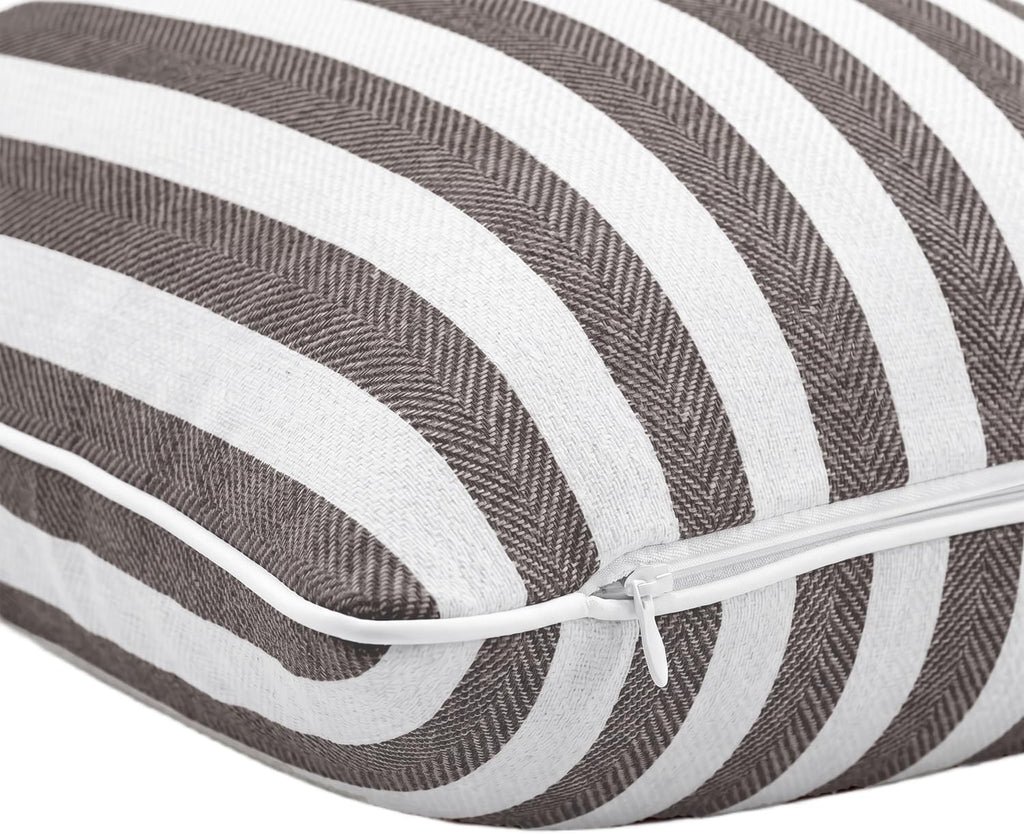 2-Pack Yarn-Dyed Linen-Cotton Cushion Covers - Cocoa - 45x45cm