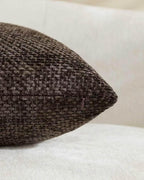 Chenille Grid Cushion Covers - Pack of 2 - Chocolate, 45cm x 45cm
