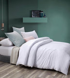 Jersey Cotton Quilt Cover Set - White