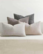 Chenille Grid Cushion Covers - Pack of 4 - Mix of Grey, 30cm x 50cm