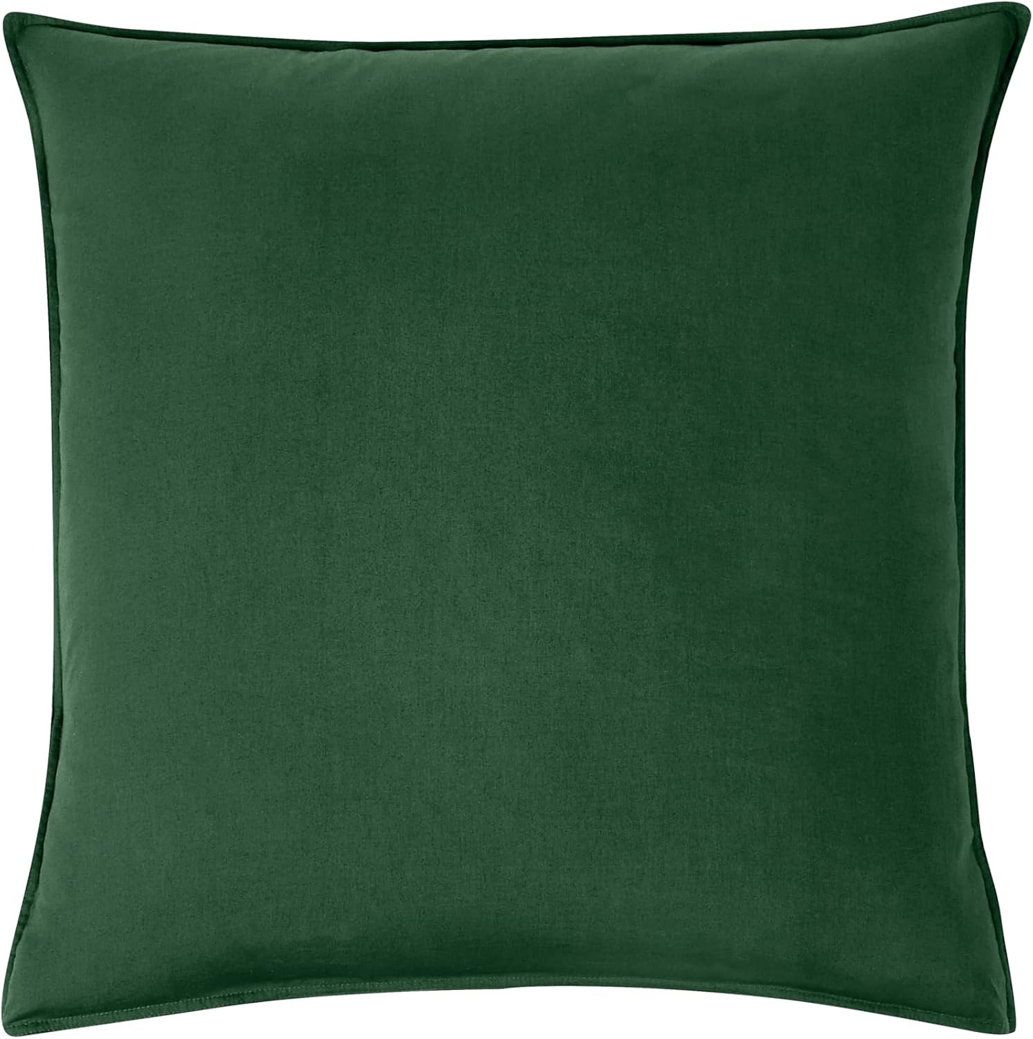 Vintage Washed Cotton European Pillowcases - Forest Green