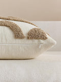 Tufted Wave Cushion Covers Set of 2, Camel, 45 x 45 cm