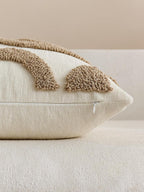 Tufted Wave Cushion Covers Set of 2, Camel, 45 x 45 cm