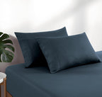 Vintage Washed Cotton Fitted Sheet Combo Set - Indigo