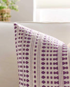 Bohemian Dot Woven Cushion Covers - Twin-Pack - Purple, 30cm x 50cm
