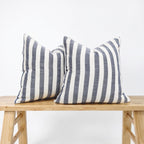 2-Pack Yarn-Dyed Linen-Cotton Cushion Covers - Navy - 45x45cm