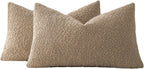 Bouclé Cushion Covers - Twin-Pack - Camel - 30cm x 50cm