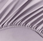 100% Vintage Washed Microfibre Fitted Sheet with Matching Pillowcases - Lilac