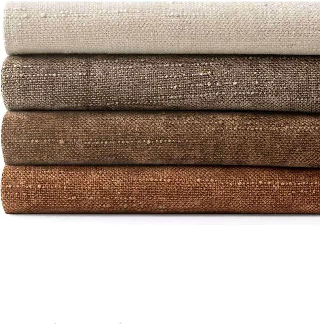 Chenille Haze-Textured Cushion Covers - Pack of 4 - Warm Brown, 45cm x 45cm