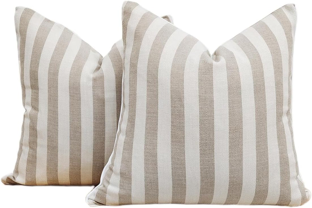 2-Pack Yarn-Dyed Linen-Cotton Cushion Covers - Natural - 45x45cm