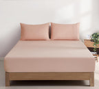 Vintage Washed Cotton Fitted Sheet Combo Set - Pink